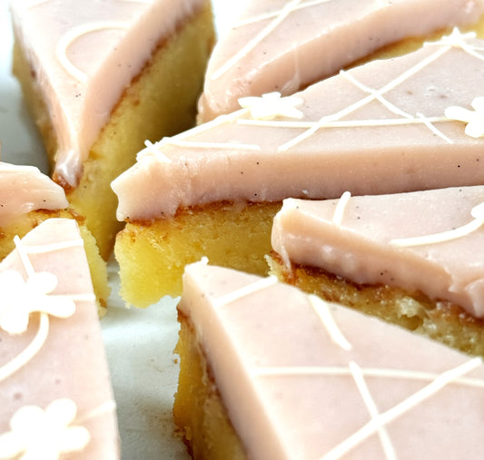 Rhubarb Vanilla Petit Fours