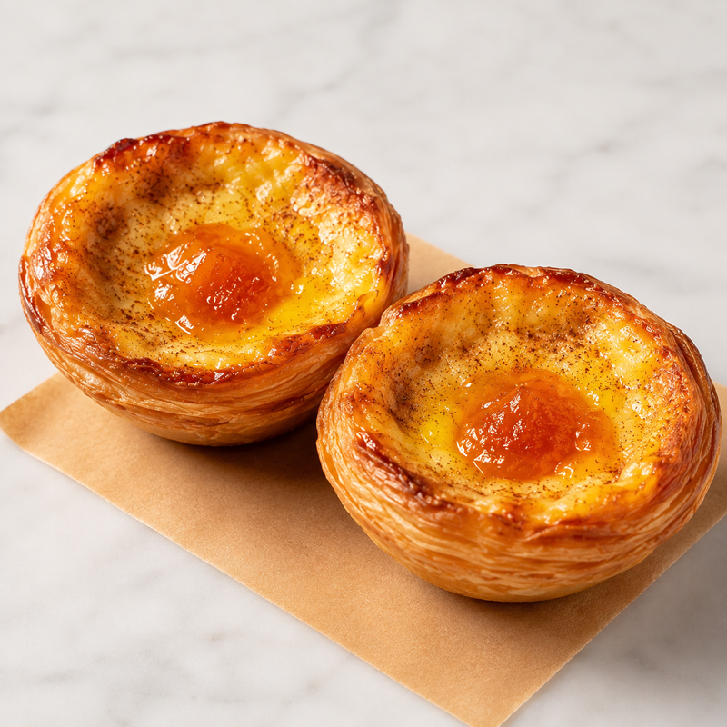 Pasteis de Nata - Apricot Cinnamon