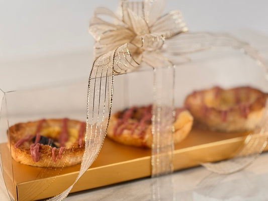 pastel-de-nata-portuguese-custard-tart-personalized-gift-strawberry-egg-tart-trio-docehaven-bakery-dallas-texas-dfw-fort-worth